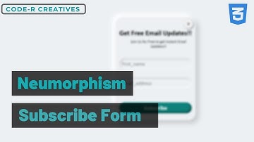 Build a Neumorphism Popup Newsletter Subscribe Form
