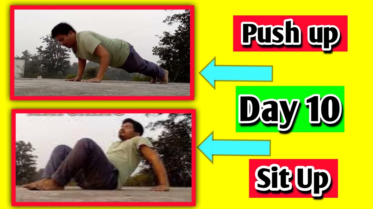 Day 10 Fitness Challenge Pushup and Sit Up Challenge 15 Pushup and
