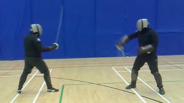 Sabre Sparring Mike vs Nick AHF Sword Training Fight