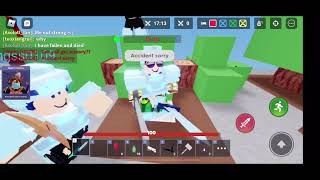 Playing ranked luckyblock (bedwars)