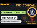 Expleo solutions limited  investors concall q2 fy202324 tfdconcall expleo