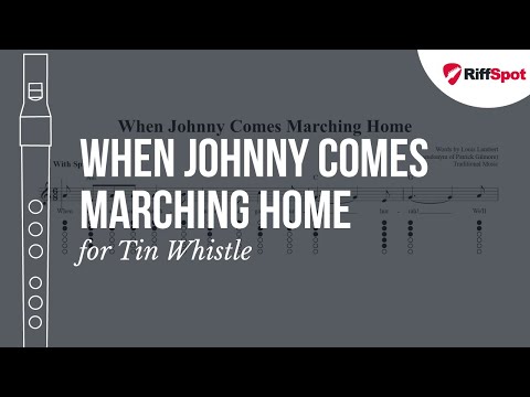 When Johnny Comes Marching Home Tin Whistle Tab