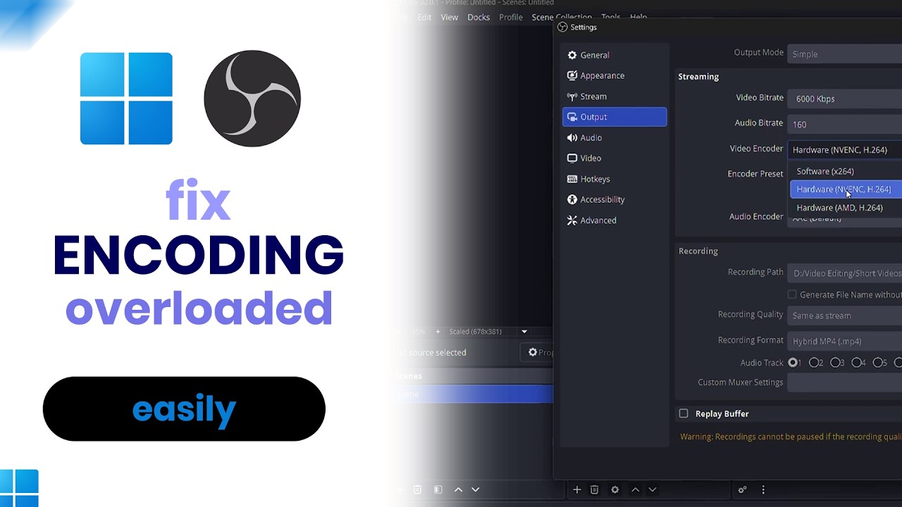 How to Fix Encoding Overloaded in OBS - YouTube