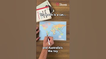 The Earth Is a Cat and Australia’s the Toy 🌍🐱 #easy #creative #map #draw #trick