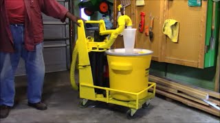 Using the Oneida Cyclone Dust Deputy, a 20 gallon Eagle container and my old Craftsman shop vac to create a DIY mobile 