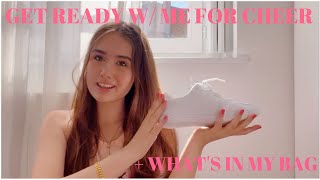 GRWM FOR CHEER + WHAT'S IN MY BAG