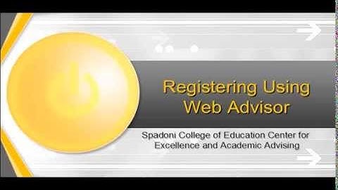 How to Register with WebAdvisor