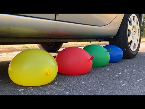 Crushing Crunchy & Soft Things by Car! - EXPERIMENT: BALLOONS VS CAR