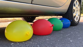 Crushing Crunchy & Soft Things by Car! - EXPERIMENT: BALLOONS VS CAR screenshot 4