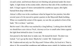 To Kill a Mockingbird (Chapter 15)