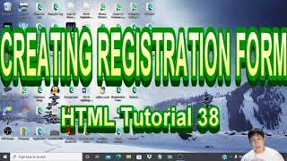 HTML Tutorial 38 Tagalog - PAANO GUMAWA NG REGISTRATION FORM || HOW TO CREATE REGISTRATION FORM
