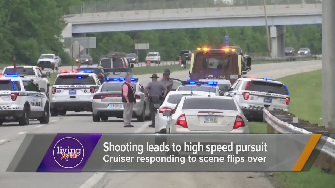 Shooting leads to chase, police car crashes - YouTube