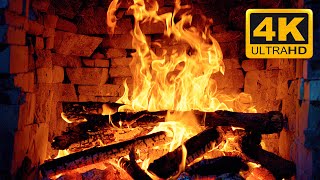 Extremely Relaxing & Beautiful Fireplace 4K 🔥 Burning Fireplace & Crackling Fire Sounds 3 Hours