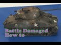 Painting and weathering knocked out damaged 1/35 Armor models, M4 Sherman