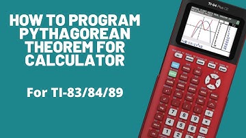 How to Program the Pythagorean Theorem for TI-83/84/89 Calculator *Super Useful*