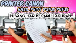 Cara mengatasi tinta warna print canon ip2770 bergaris putus-putus