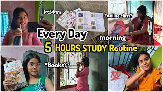 ⚡PERFECT Everyday Morning 5 Hours Study Timetable 🌻📚|| How to Balence STUDY+TUITION #studyvlog