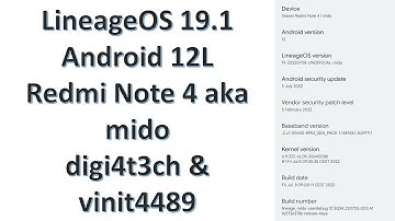 |LineageOS 19.1| |Android 12L| |Redmi Note 4| |Mido| |Raw Review| By |DIGI4T3CH| & |VINIT4489|