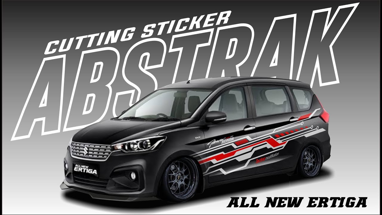 DESIGN CUTTING STICKER CUSTOM ABSTRAK Pemasangan Di All New Suzuki