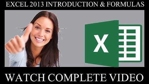 Introduction of Microsoft  Excel 2013 urdu & hindi tutorials