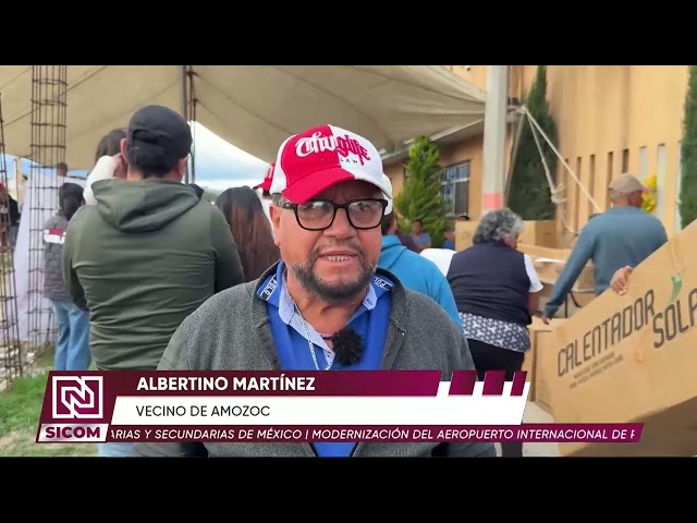 ☀️ Entregan calentadores solares a familias de Amozoc mediante el programa Obra Comunitaria