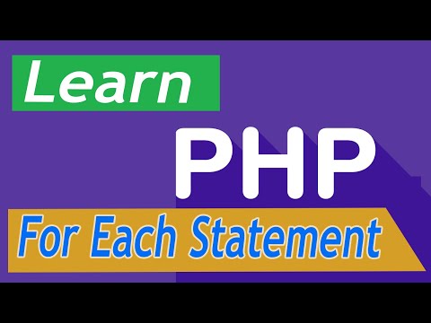 PHP Tutorial - 35 for each Statement