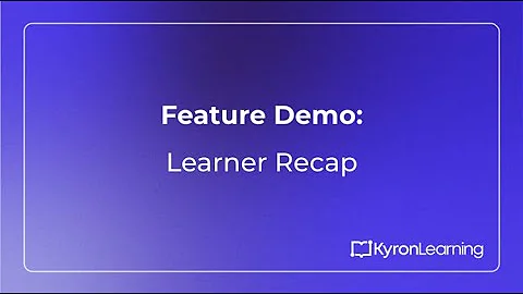 Feature Demo: Lesson Recap