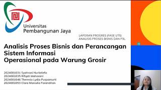 UTS APB P3L - Analisis Proses Bisnis &amp; Perancangan Sistem Informasi Operasional pada Warung Grosir