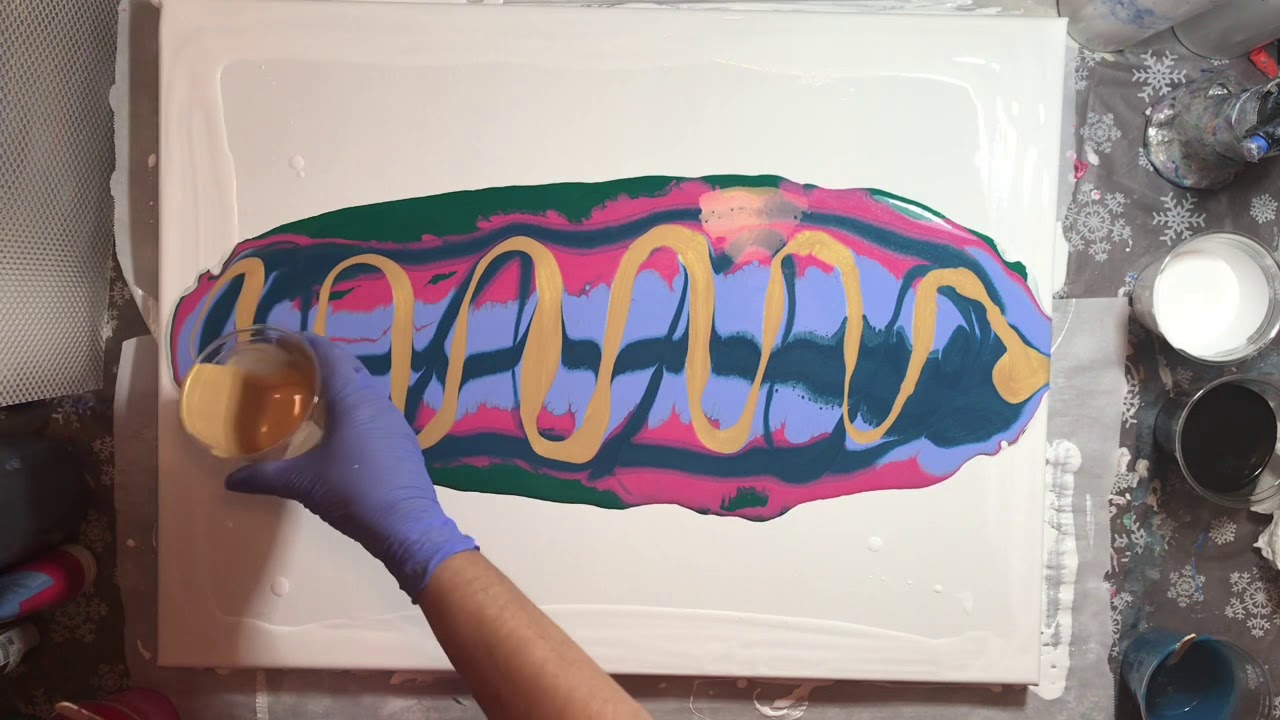 Double Dutch Pour Acrylic Abstract Painting #PaintItForward2019 (166 ...