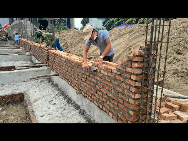 Kỹ Thuật Xây Dựng Móng Nhà Tường Gạch 330 Và Đổ Cột Bê Tông Kiên Cố