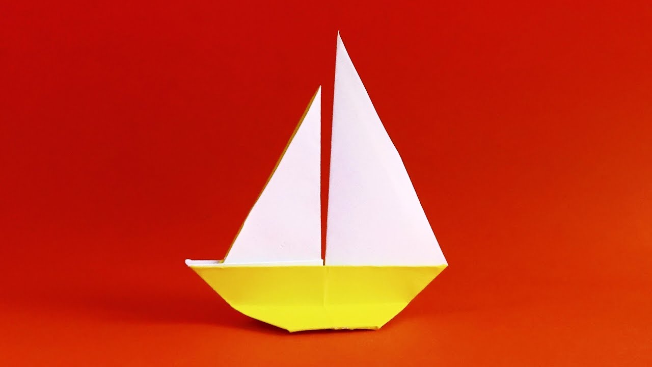 origami 3d sailboat