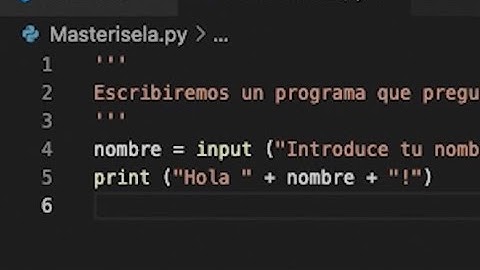 Programando en Python : Programa que pregunta nombre de usuario en la consola...