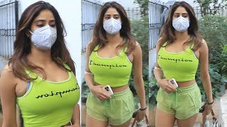 Bomshell 🔥 Janhvi Kapoor Flaunts Her Super Huge Figure In Very H0T Gym Sando Snapped At Clinic
