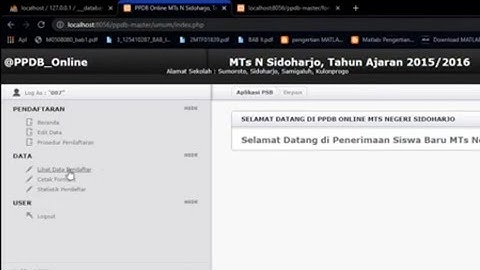 Source Code Aplikasi PPDB Online Sekolah MTS