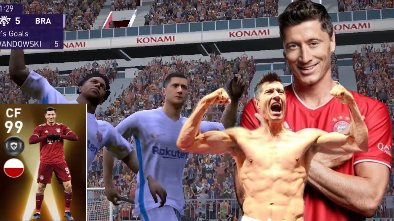 99 RATED R. LEWANDOWSKI REVIEW || THIS CARD IS INSANE 🔥PES 2021 MOBILE