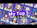 Top 5 Best 4 Star Characters | Who is worth building? [Genshin Impact]
