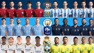 Argentina Portugal Vs Psg Man City Vs Brazil Real Madrid Ronaldo Messi Neymar Mbappe