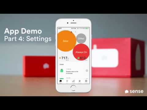 Sense App Demo | 4 of 4 | The Settings Screen