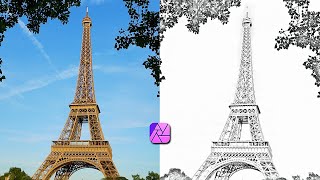 Turn Your Photo into a Sketch (Pencil Drawing) Easily - Affinity Photo iPad Tutorial screenshot 4
