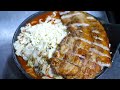 유별난 맛집?? 두툼한 삼겹살이 올라간 삼겹살 떡볶이, 건대 삼떡캠핑 / Samgyeopsal Tteokbokki - Korean street food