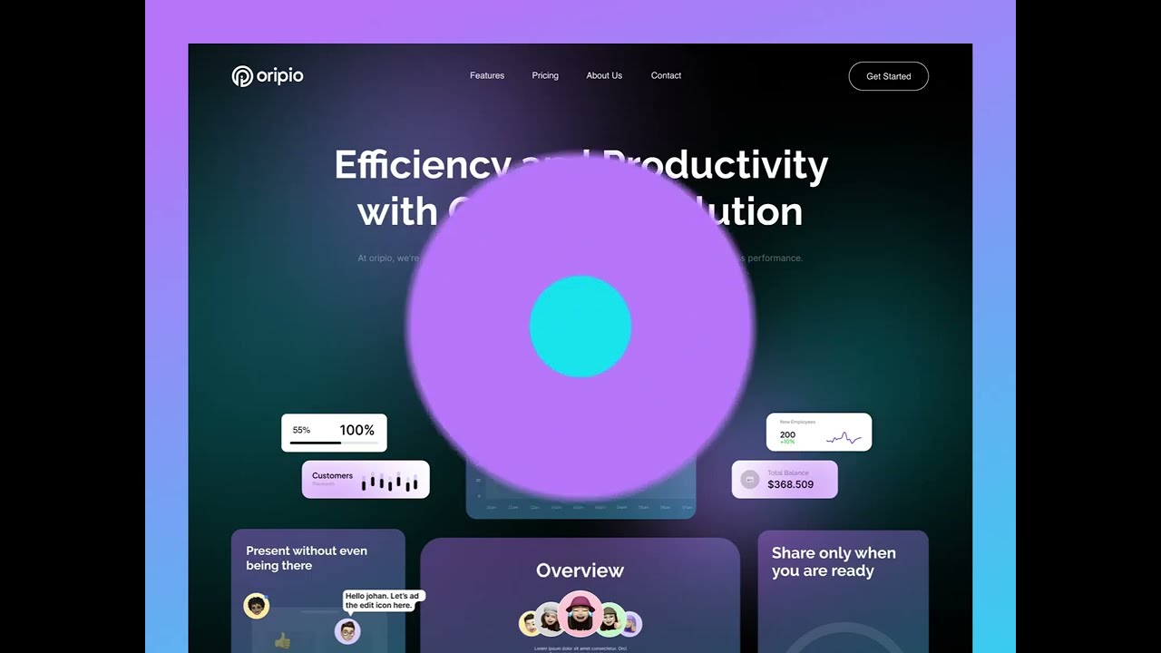 Design Inspiration: SaaS Solution Website Landing Page by Rakib⭐ for Oripio
