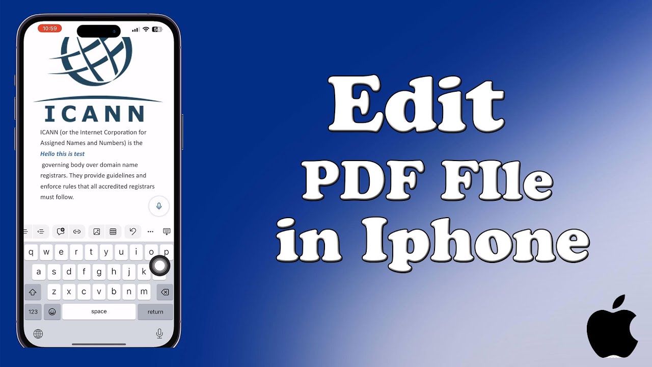 How to Edit pdf file in iPhone Free - YouTube
