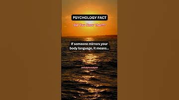 If someone mirrors your body language, it means...#shorts #facts #psychology