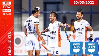 FIH Hockey Pro League Season 3: India vs Argentina (Men), Highlights - Game 2