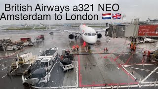 TRIP REPORT- British Airways- a321 NEO- Amsterdam to London- Economy