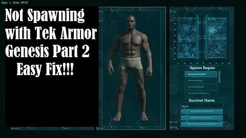 Not Spawning with Tek Armor Genesis Part 2 Easy Fix