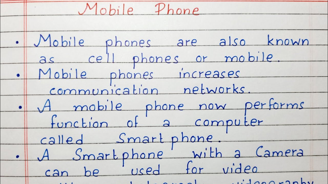 mobile phone speech in english