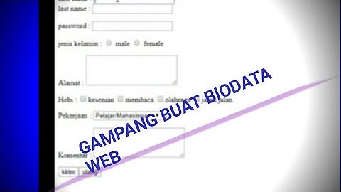cara buat BIODATA di SUBLIME TEXT3 html gampang banget/coding/html
