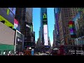 [4K] Tour of Manhattan from Big Bus Tourist Hop On Off Bus Roof New York USA