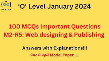 O level | Web Designing and Publishing (M2-R5.1) | Model Paper - I